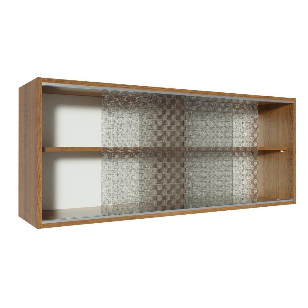 Armário Aéreo Glamy 2 Portas Vidro Quadrato Rustic Madesa - 5