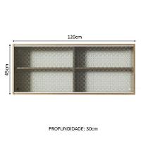 Armário Aéreo Glamy 2 Portas Vidro Quadrato Rustic Madesa - 2