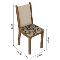 Conjunto Sala de Jantar Madesa Mesa Tampo Madeira 4 Cadeiras - 8