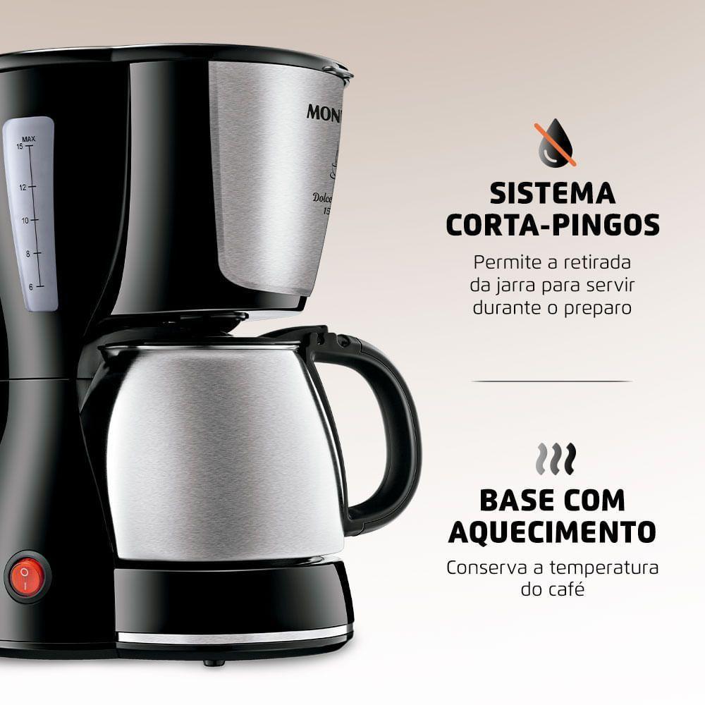 Cafeteira Elétrica Dolce Arome C-34ji-15x 127v-preto/inox - 7