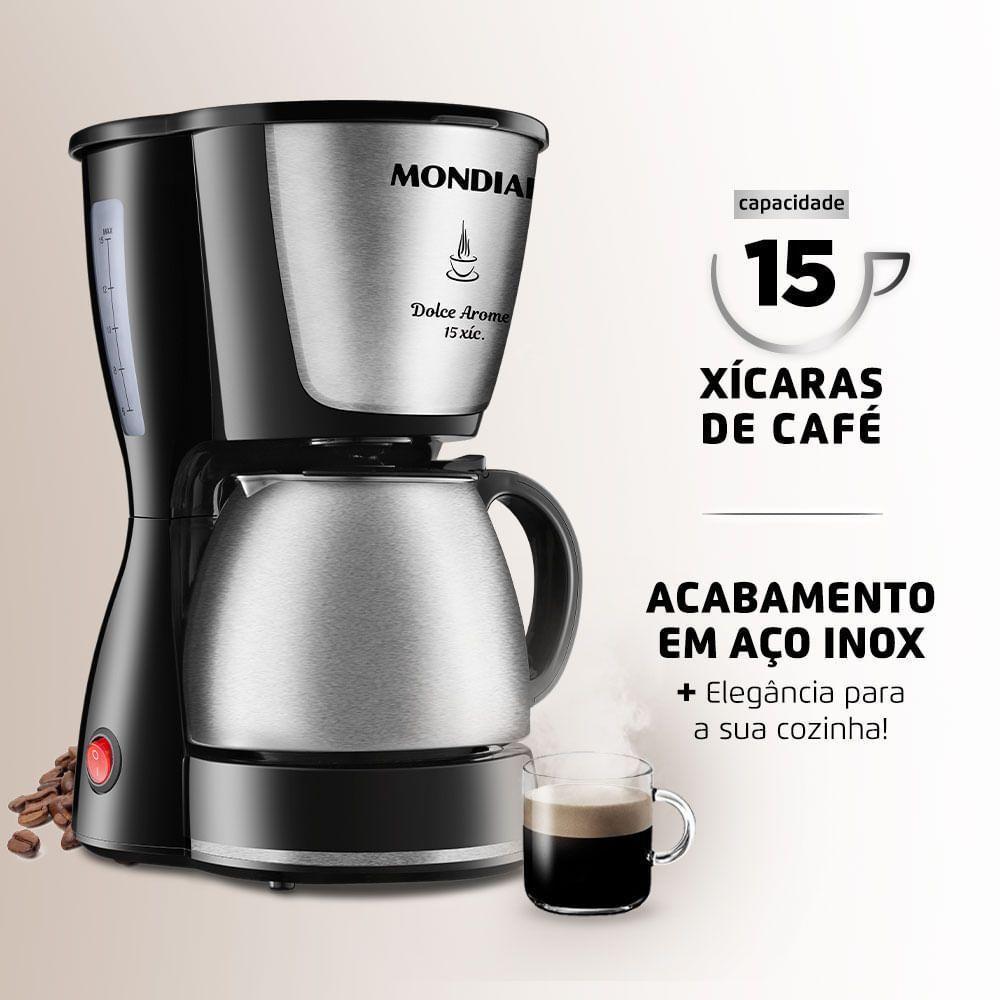 Cafeteira Elétrica Dolce Arome C-34ji-15x 127v-preto/inox - 8