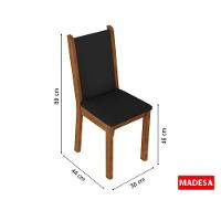 Kit 6 Cadeiras Rustic/Preto Madesa 4291 - 6