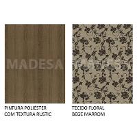 Sala Jantar Rosie Rustic/Floral Bege Mesa 4 Cadeiras Madesa - 3
