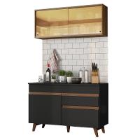 Cozinha Completa Reims com Armário e Balcão Preto Madesa - 2