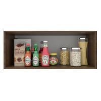 Armário Aéreo Glamy 80cm 1 Porta Rustic/Branco Madesa - 19