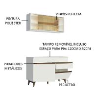 Cozinha Compacta Reims com Armário e Balcão Branco Madesa - 9