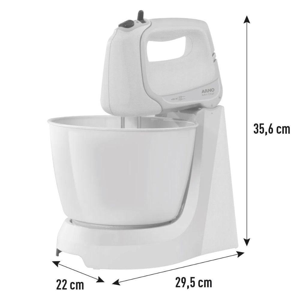 Batedeira Arno Mini Chef 400w Branca Hm10 - 110v - 3