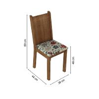 Kit Lexy Mesa com Tampo Madeira 4 Cadeiras Hibiscos Madesa - 8