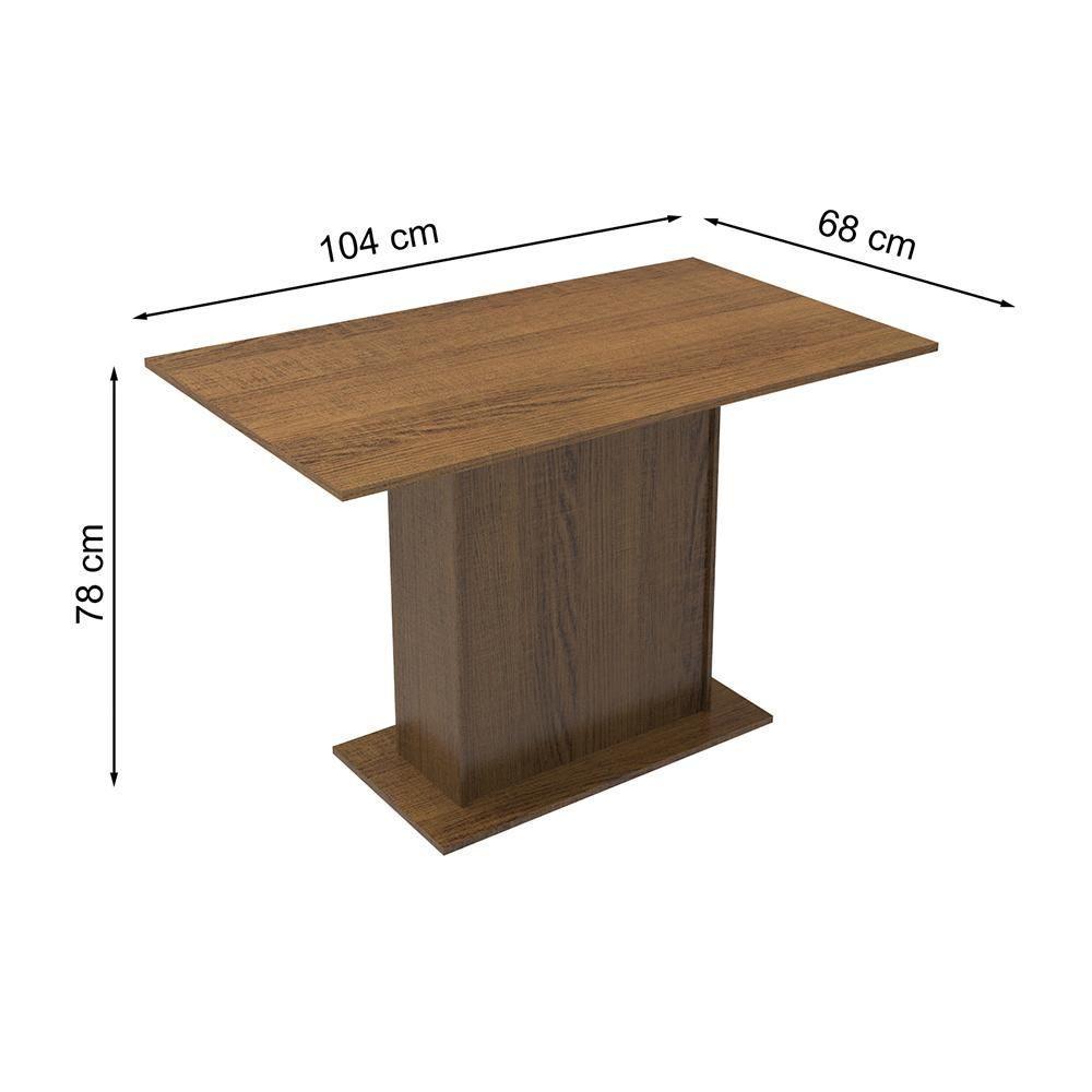 Kit Lexy Mesa com Tampo Madeira 4 Cadeiras Lírio Bege Madesa - 3