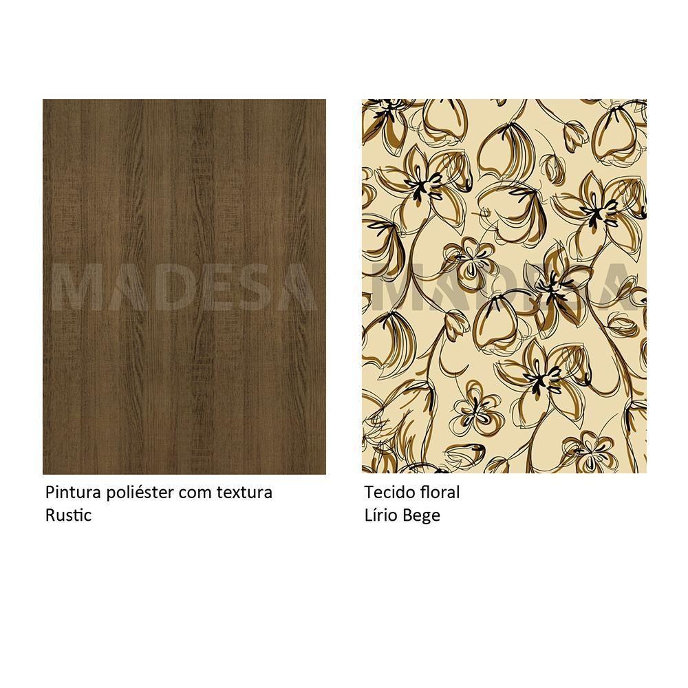 Kit Lexy Mesa com Tampo Madeira 4 Cadeiras Lírio Bege Madesa - 6