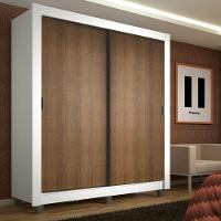 Guarda-Roupa Denver 2 Portas de Correr Rustic/Branco Madesa - 1