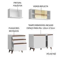 Cozinha Completa Madesa Reims com Armário e Balcão Branco - 8