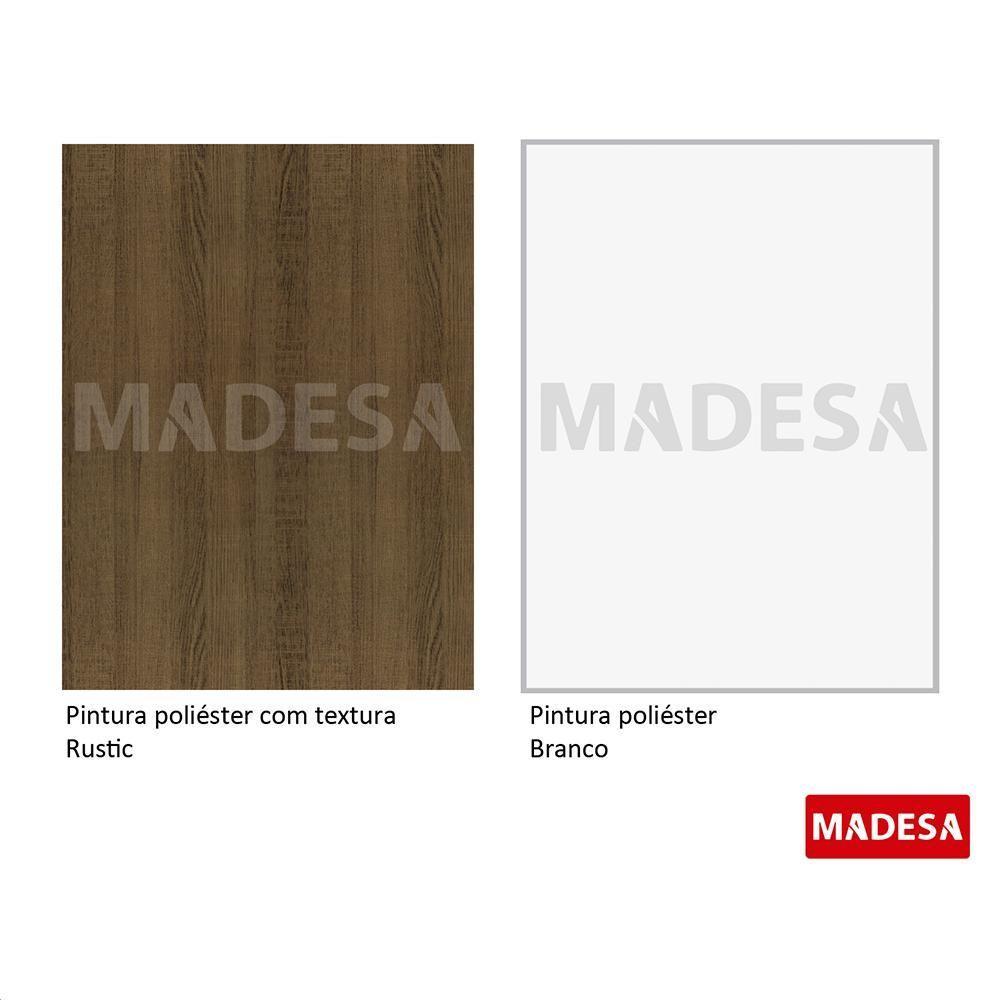 Balcão de Pia Glamy Rustic/Branco 2 Portas 3 Gavetas Madesa - 10