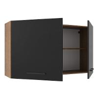 Armário Aéreo Madesa Agata 120cm 2 Portas Rustic Preto - 7