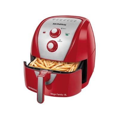 Fritadeira Air Fryer Mondial AFN80 8L 1900W Painel Digital Vermelho 220V