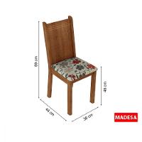 Kit 4 Cadeiras Rustic Hibiscos Madesa 4290 - 3