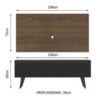 Rack Le Mans e Painel TV 55 Polegadas 2 Portas Rustic Madesa - 5