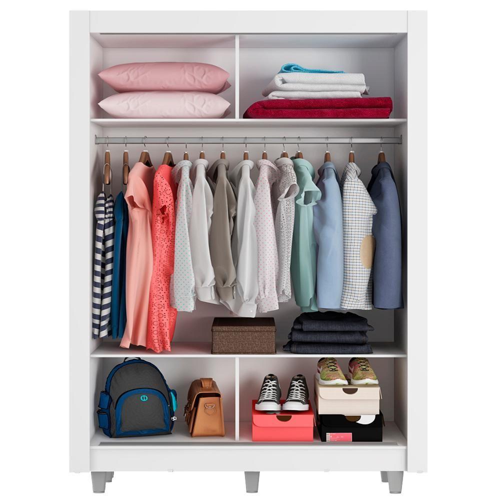 Guarda-Roupa Denver 2 Portas 1 Espelho Rustic/Branco Madesa - 7