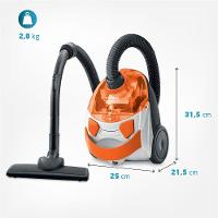 Aspirador De Pó Mondial Turbo Hepa Branco e Laranja AP-15 127V - 5