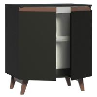 Balcão Cantinho do Café Reims 2 Portas Preto Madesa - 2