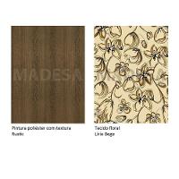 Sala Jantar Rosie Rustic/Lírio Bege Mesa 4 Cadeiras Madesa - 10