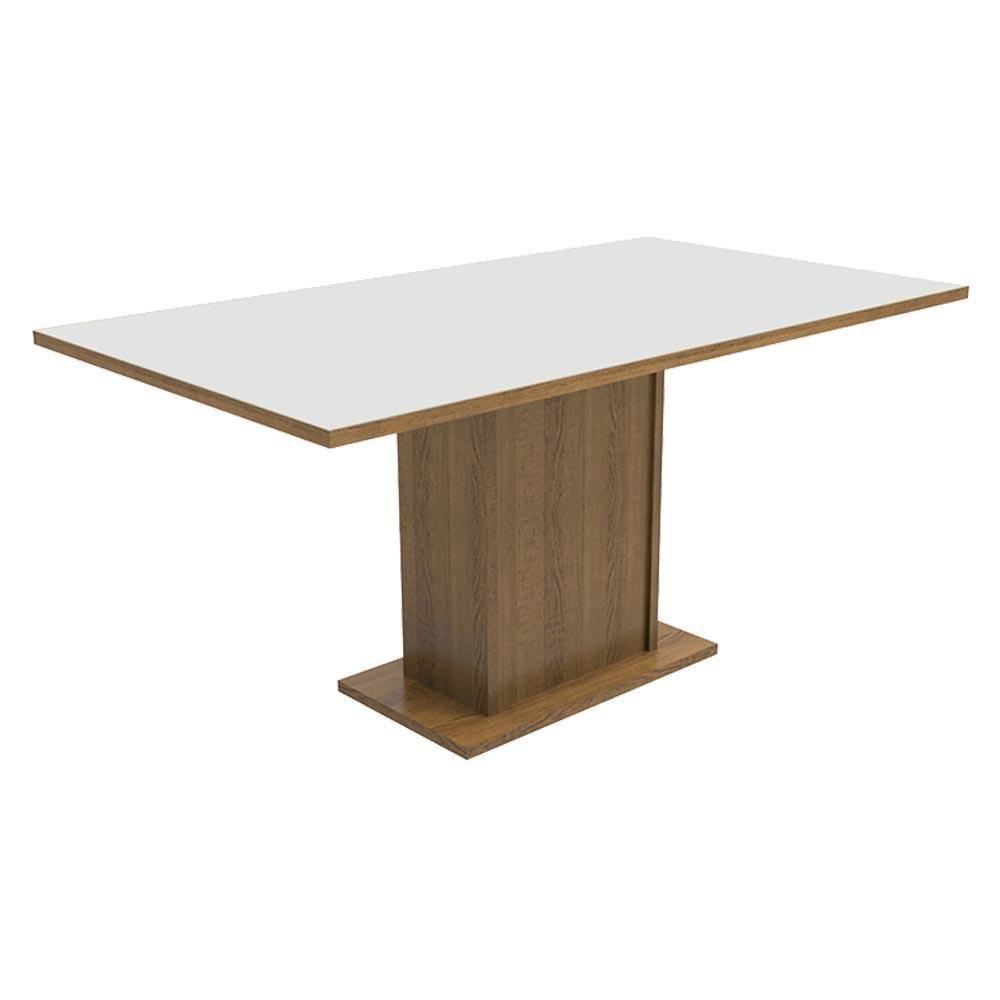 Mesa Madesa Retangular Tampo de Madeira 5275 Rustic branco - 4