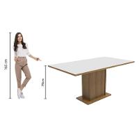 Mesa Madesa Retangular Tampo de Madeira 5275 Rustic branco - 2