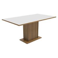 Mesa Madesa Retangular Tampo de Madeira 5275 Rustic branco