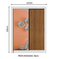 Guarda-roupa Infantil Enzo 2 Portas de Correr Madesa - 13