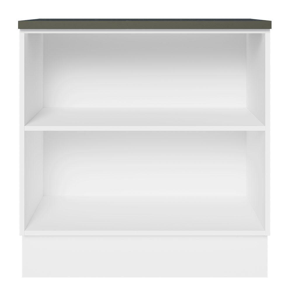 Balcão Acordes Glamy 100% MDF 80cm 2 Portas Branco Madesa - 7