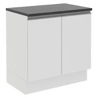 Balcão Acordes Glamy 100% MDF 80cm 2 Portas Branco Madesa - 2