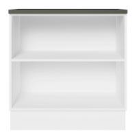 Balcão Acordes Glamy 100% MDF 80cm 2 Portas Branco Madesa - 7