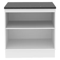 Balcão Acordes Glamy 100% MDF 80cm 2 Portas Branco Madesa - 8