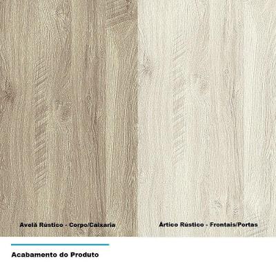 Guarda Roupa Casal de Canto Master 4 Portas Bater Avelã Rústico-Ártico Rústico