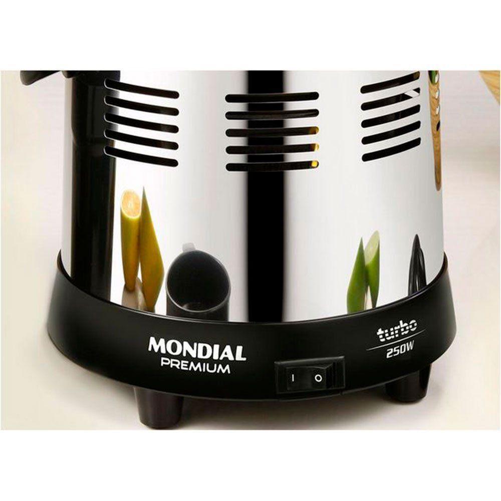 Extrator De Suco Mondial Premium 250w E-10 Preto Com Inox Bvolt - 5