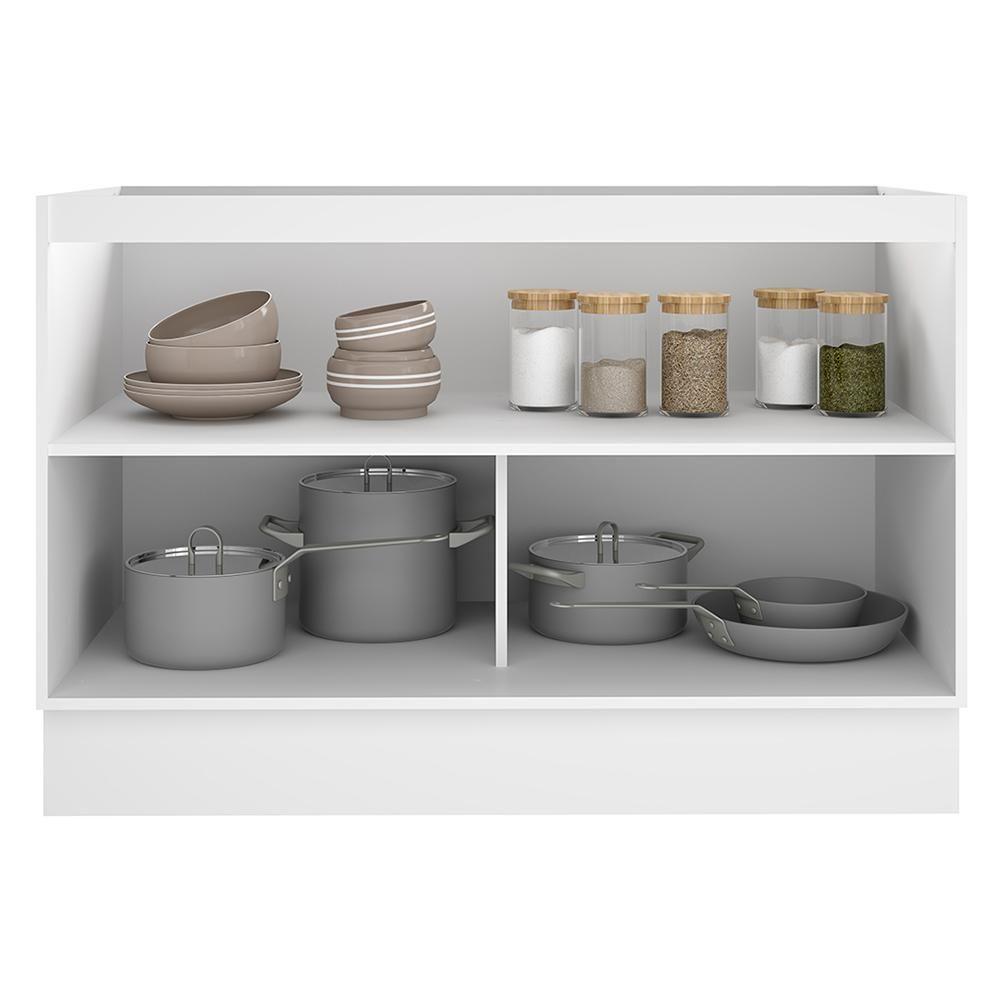 Balcão de Pia Glamy 2 Portas Branco/Rustic Madesa - 10