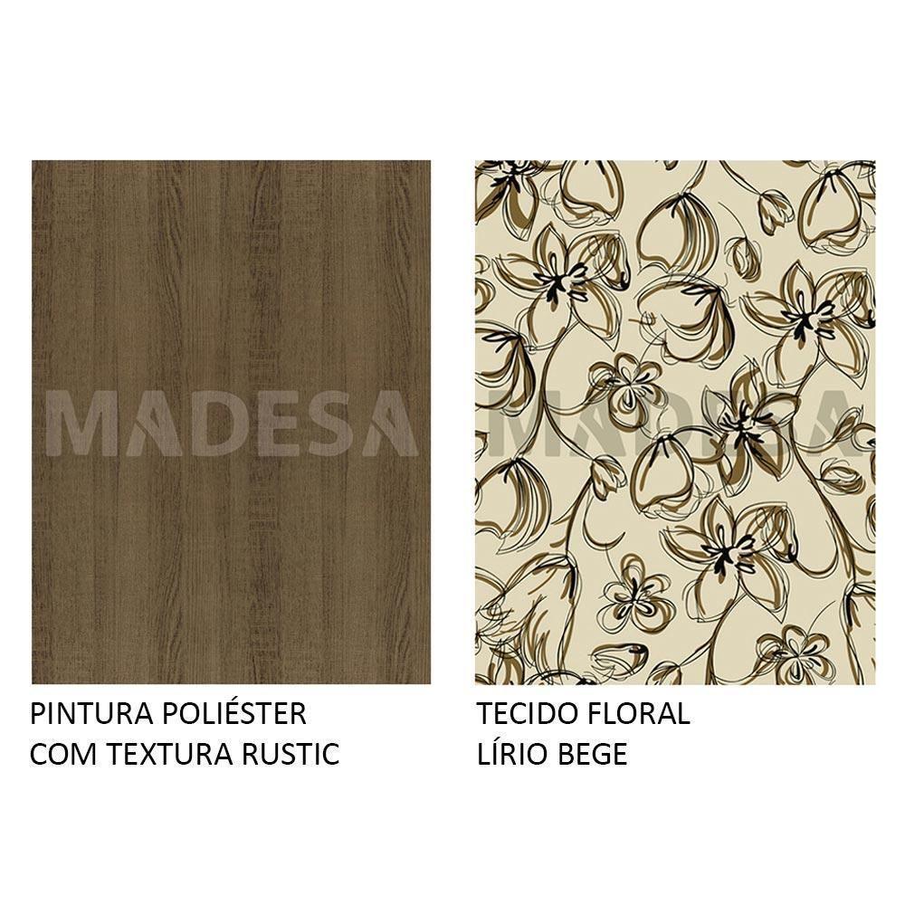 Conjunto Sala Jantar Mesa Tampo Madeira 4 Cadeiras Madesa - 3