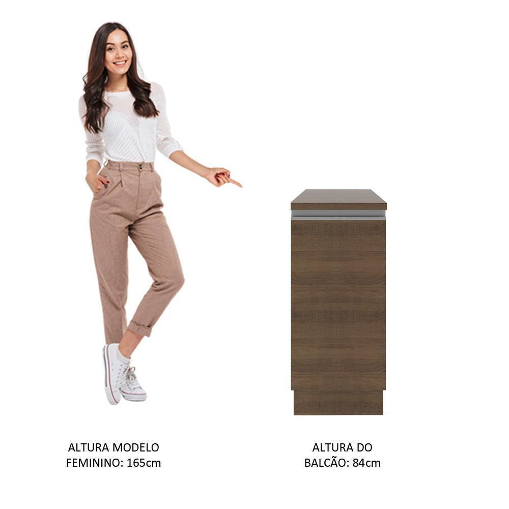 Balcão Glamy 35cm 1 Porta Rustic Madesa - 8