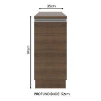 Balcão Glamy 35cm 1 Porta Rustic Madesa - 7