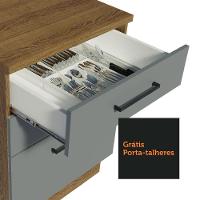 Balcão Agata 60 Cm 3 Gavetas Rustic/Cinza Madesa - 9