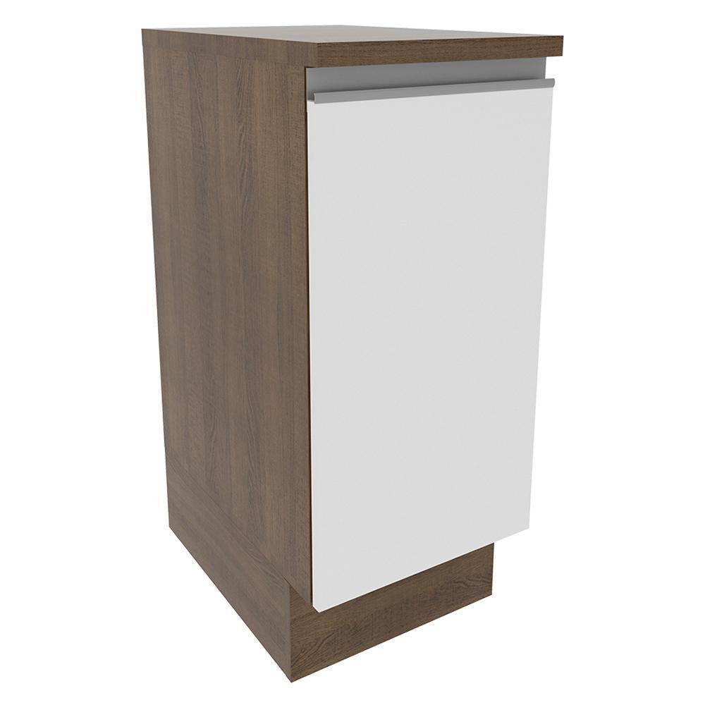 Balcão Glamy 35cm 1 Porta Branco e Rustic Madesa - 1