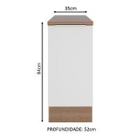 Balcão Stella 1 Porta Rustic/branco Madesa - 5