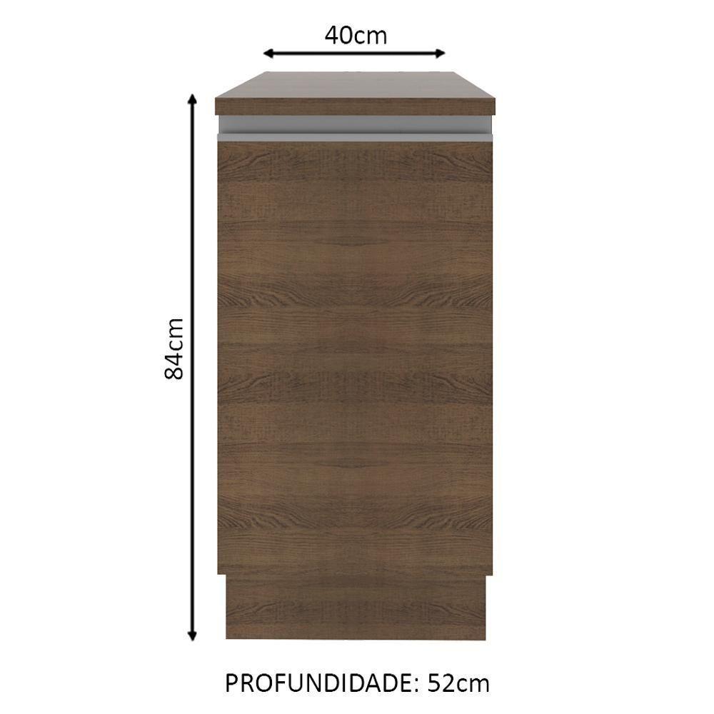 Balcão Glamy 40cm 1 Porta Rustic Madesa - 6