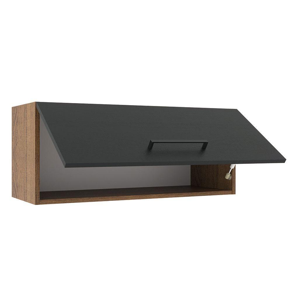 Armário Aéreo Madesa Agata 80cm 1 Porta Basculante Rustic - 3