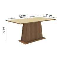 Mesa Madesa Retangular Tampode Madeira 5364 Rustic crema