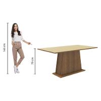 Mesa Madesa Retangular Tampode Madeira 5364 Rustic crema - 6