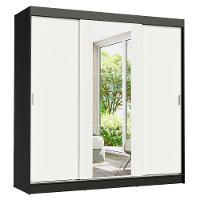 Guarda-roupa Casal Reno 3 Portas de Correr com Espelho Madesa - 2