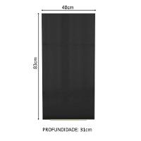 Armário Aéreo Madesa Lux 40x83 cm 1 Porta Rustic e Preto