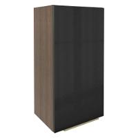 Armário Aéreo Madesa Lux 40x83 cm 1 Porta Rustic e Preto - 5