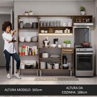 Cozinha Compacta Madesa Emilly Top Com Armário E Balcão Rustic/Preto - 9
